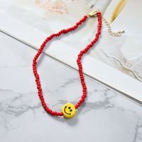 Simple Style Smiley Face Seed Bead Beaded Women's Necklace sku image 3