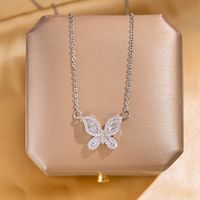 Wholesale Fashion Shell Elk 304 Stainless Steel Copper Plating 18K Gold Plated White-Plated K Artificial Pearls Zircon Pendant Necklace sku image 138