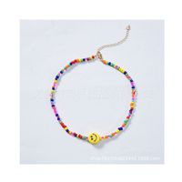 Simple Style Smiley Face Seed Bead Beaded Women's Necklace main image 3