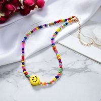 Simple Style Smiley Face Seed Bead Beaded Women's Necklace sku image 6
