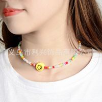 Simple Style Smiley Face Seed Bead Beaded Women's Necklace main image 6