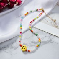 Simple Style Smiley Face Seed Bead Beaded Women's Necklace sku image 4