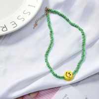 Simple Style Smiley Face Seed Bead Beaded Women's Necklace sku image 7