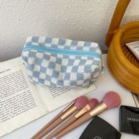 Women's Small All Seasons Knit Plaid Classic Style Square Zipper Cosmetic Bag sku image 6