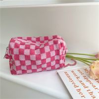 Women's All Seasons Knit Lattice Fashion Square Zipper Cosmetic Bag sku image 4
