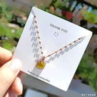 Wholesale Fashion Shell Elk 304 Stainless Steel Copper Plating 18K Gold Plated White-Plated K Artificial Pearls Zircon Pendant Necklace sku image 64