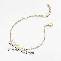 1 Piece Simple Style Letter Stainless Steel Plating Bracelets main image 5