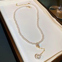 Elegant Lady Geometric Artificial Rhinestones Artificial Pearls Alloy Wholesale Pendant Necklace sku image 2
