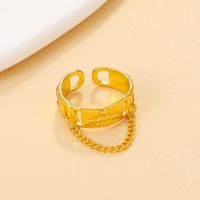 Fashion Planet Alloy Plating 14k Gold Plated Women's Open Ring main image 3