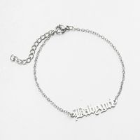 1 Piece Simple Style Letter Stainless Steel Plating Bracelets main image 3