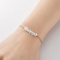 1 Piece Simple Style Letter Stainless Steel Plating Bracelets sku image 5