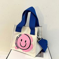Women's Fashion Smiley Face Canvas Shopping Bags main image 3