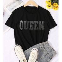 Women's T-shirt Short Sleeve T-shirts Hot Drill Simple Style Letter main image 3