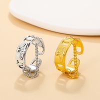 Fashion Planet Alloy Plating 14k Gold Plated Women's Open Ring main image 5