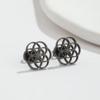 Fashion Flower Stainless Steel Plating Hollow Out Ear Studs 1 Pair sku image 2