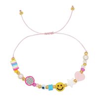 Simple Style Commute Smiley Face Soft Clay Copper Beaded Bracelets sku image 1