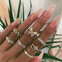 Retro Geometric Alloy Plating Gold Plated Silver Plated Women's Rings sku image 5