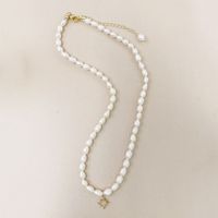 Simple Style Geometric Leaf Smiley Face Alloy Pearl Necklace 1 Piece sku image 33