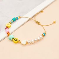 Vacation Sweet Pentagram Heart Shape Flower Arylic Freshwater Pearl Soft Clay Knitting Women's Bracelets main image 8