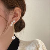 1 Pair Lady Geometric Star Bow Knot Tassel Inlay Alloy Artificial Rhinestones Artificial Pearls Drop Earrings sku image 18