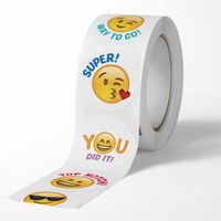 Cute Emoji Smiley Sticker Children Reward Label Sealing Sticker main image 3