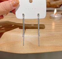 1 Pair Lady Geometric Star Bow Knot Tassel Inlay Alloy Artificial Rhinestones Artificial Pearls Drop Earrings sku image 9