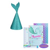 Birthday Mermaid Paper Party Decorative Props main image 3
