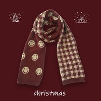 Women's Sweet Letter Plaid Elk Imitation Cashmere Winter Scarves main image 7