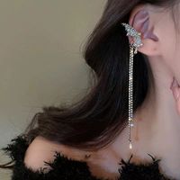 1 Pair Lady Geometric Star Bow Knot Tassel Inlay Alloy Artificial Rhinestones Artificial Pearls Drop Earrings sku image 39