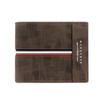 Men's Letter Stripe Pu Leather Open Wallets main image 2