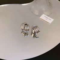 1 Paar Retro Pendeln Kreuzen Oval Herzform Überzug Kupfer Ohrringe sku image 4