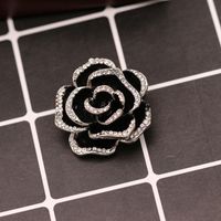 Broches De Moda De Aleación De Flores Con Diamantes De Imitación Para Mujer sku image 2