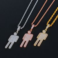 1 Piece Copper Zircon Human Simple Style Cool Style main image 3