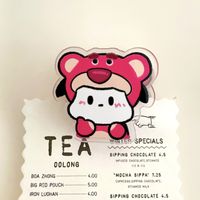 Cross-dressing Pacha Dog Note Clip Good-looking Double-sided Pp Clip Student Test Paper Folder main image 2