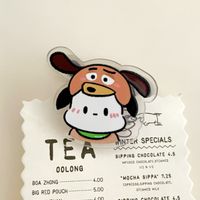 Cross-dressing Pacha Dog Note Clip Good-looking Double-sided Pp Clip Student Test Paper Folder main image 5