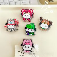 Cross-dressing Pacha Dog Note Clip Good-looking Double-sided Pp Clip Student Test Paper Folder main image 1