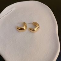 1 Pair Retro Commute Cross Oval Heart Shape Plating Copper Earrings sku image 15