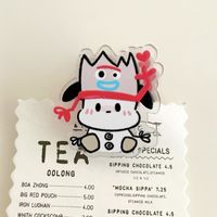 Cross-dressing Pacha Dog Note Clip Good-looking Double-sided Pp Clip Student Test Paper Folder main image 4