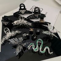 Retro Letter Snake Butterfly Alloy Hair Claws 1 Piece main image 6