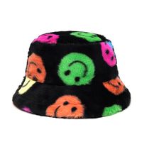 Women's Streetwear Smiley Face Printing Flat Eaves Bucket Hat main image 3