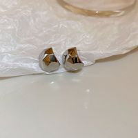 1 Pair Retro Commute Cross Oval Heart Shape Plating Copper Earrings sku image 18