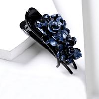 Vintage Style Color Block Flower Leopard Arylic Polishing Hair Claws sku image 1