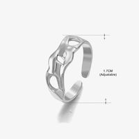 Elegant Streetwear Star Moon Stainless Steel Plating Open Rings sku image 6