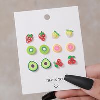 1 Set Cute Flower Resin Ear Studs main image 3