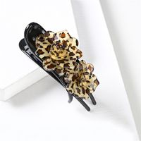 Vintage Style Color Block Flower Leopard Arylic Polishing Hair Claws sku image 6