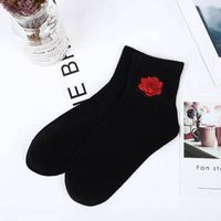 Women's Simple Style Geometric Nylon Cotton Jacquard Rhinestone Crew Socks A Pair sku image 12