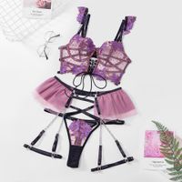 Flower Adjustable Sexy Backless Mid Waist Thong Sexy Lingerie main image 5