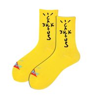 Unisex Casual Letter Cotton Crew Socks A Pair sku image 4