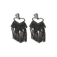 1 Pair Fashion Heart Shape Flower Bow Knot Inlay Alloy Artificial Diamond Drop Earrings main image 5