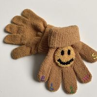 Kid's Cute Sweet Smiley Face Gloves 1 Pair sku image 2